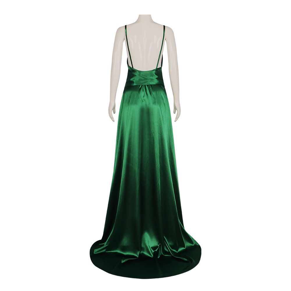 Emerald Satin Camisole Dress - - Evening Gown 评论和价格