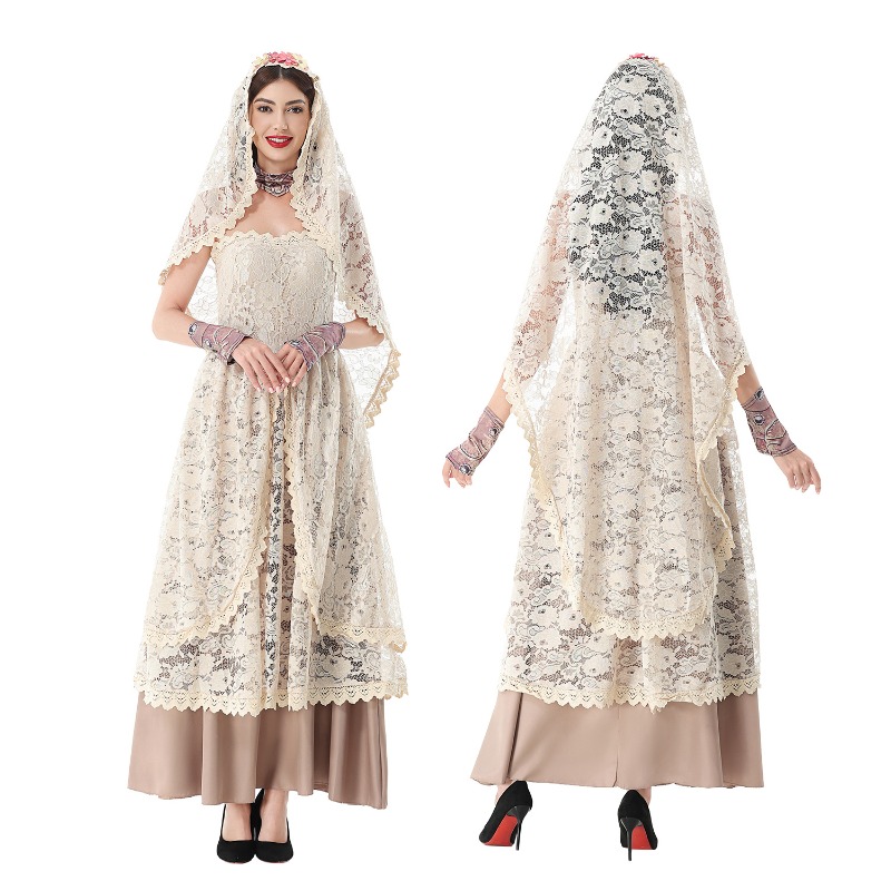 Women Vintage Lace Maxi Dress  - Wedding Dress 评论和价格