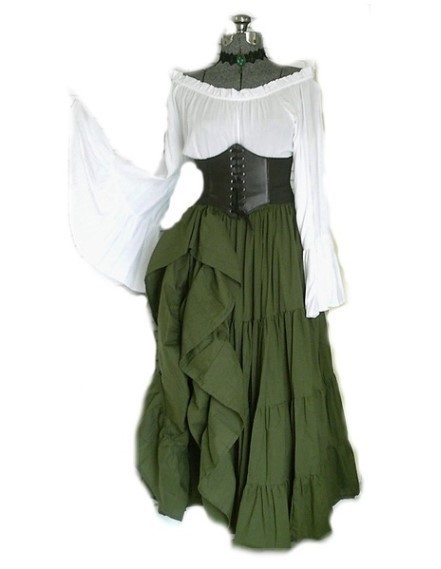 High Waist Long Sleeve Dress C - Midi Dress 评论和价格