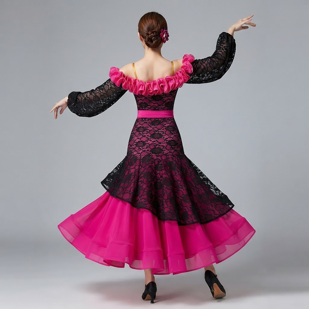 Women's Rose Red Ballroom Danc - Women'S Red Formal Wear 评论和价格
