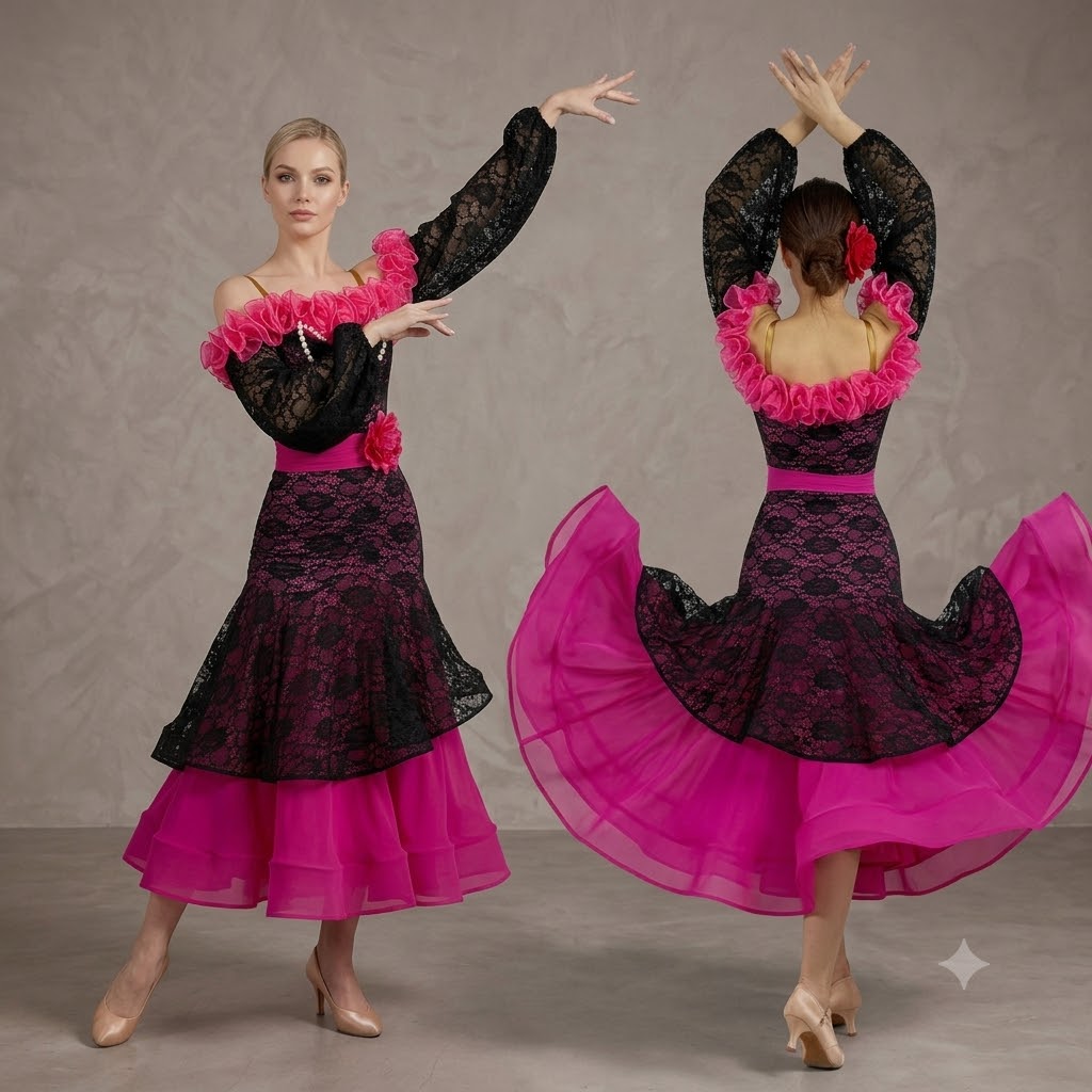 Women's Rose Red Ballroom Danc - Women'S Red Formal Wear 评论和价格