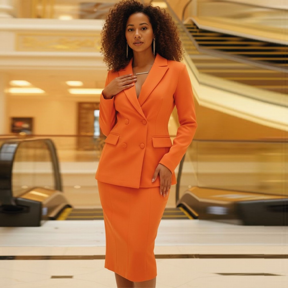 Orange Formal New Blazer And S - Formal Skirt 评论和价格