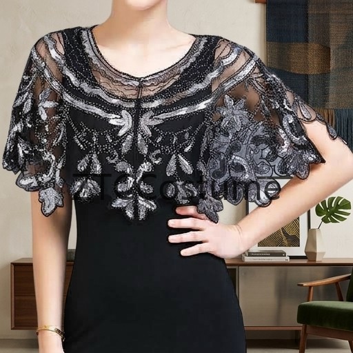 Vintage 1920s Flapper Dress wi - Evening Gown 评论和价格
