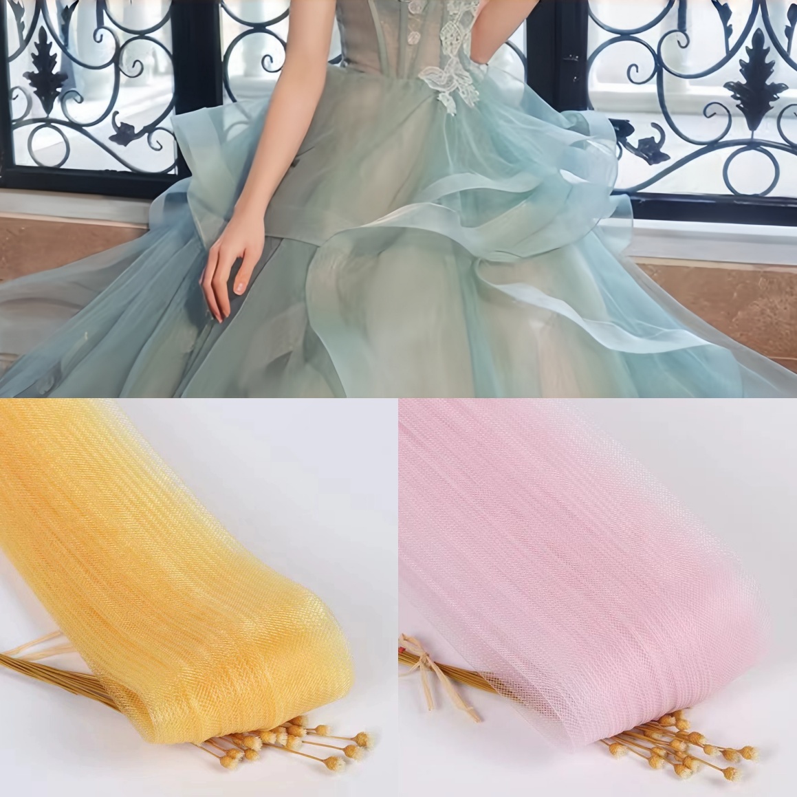Elastic Mesh for Sewing Weddin - Formal Dress 评论和价格